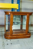 Oak Foyer Curio Cabinet, Illuminated, 11