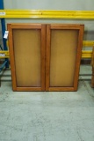 Maple Wall Mount, 2-Glass Doors Display Cabinet, 4' Wide x 5