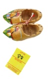 Early Dutch Haarlem Miniature Wood Clog Shoes