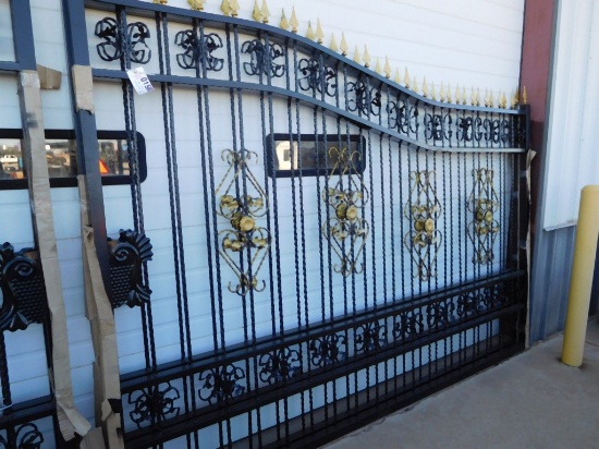 1 SET OF 2  - 10' DECORATIVE IRON GATES