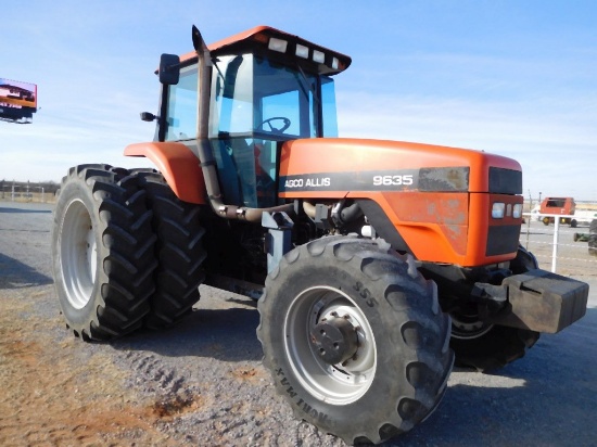 "AGCO ALLIS 9635 TRACTOR, FWA, C&A, 3PT, PTO, DUALS SHOWS 8818 HRS, SN:8866