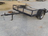 SHOPBUILT 7' X 9 TILT TRAILER, BP, SINGLE AXLE, (R) NO TITLE