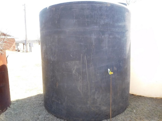 2 - 3200 GAL. BLACK VERTICAL POLY TANKS