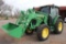 JD 5525 TRACTOR, MFD, 24 SPD., C & A, 2 HYD., 540 PTO, FRT. WIPER, RADIO, A