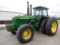 1990 JD 4955 TRACTOR, FWA, 3PT, 1000 PTO, FRONT & REAR WEIGHTS, 15 SPD., PS