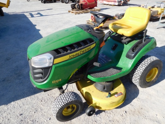 JD D105 RIDING LAWN MOWER, 38" DECK