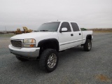 2002 GMC SIERRA 1500HD SLT PICKUP, 4X4, CREW CAB, 6.0L V8 VORTEC, 300HP, 4