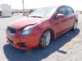 2011 NISSAN SANTRA, 4 DOOR CAR, AUTO, 4 CYL., FRONT END DAMAGE, AIRBAGS DEP