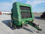 JD 566 BALER, MONITOR, KICKER BAR,  HYD. LIFT ON PICK UP ATTACHMENT, FIELD