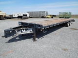 TRAIL MASTER FLATBED TRAILER, 35' X 8' PLUS 5' DOVETAIL W/RAMPS, DUAL TANDE
