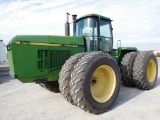 1991 JD 8760 TRACTOR, 375 HP, 12 SPD., SR, 3 HYD, 20.8 X 42 DUALS, SHOWS 7,