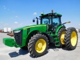 2012 JD 8235 TRACTOR, FWA, DUALS, 3PT, PTO, C&A, 4 HYD., 16F/4R PST TRANS.