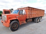 1974 CHEV. 65 TRUCK, GAS, 5/2 SPD., 20' STEEL BED & HOIST, 52