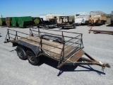 SHOPBUILT TRAILER, 4' X 11', TA, 2' RAIL (R) NO TITLE