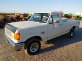 1991 FORD F150 PICKUP, 4 X 4, AUTO, GAS, 350, REBUILT TRANSMISSION, LIST OF