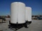 2- WYLIE 2500 GAL. POLY TANKS ON TRAILER, BP, SA, CONE BOTTOM