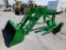 JD 260 FRONT END LOADER W/BUCKET & BALE SPIKE, SELF LEVELING W/BRACKETS