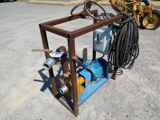 3HP. 2" ELECT. PUMP, W/ELECTRICAL PANEL