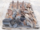 PALLET OF CULTIVATOR PARTS - 77 MISC. SWEEPS, 75 NEW 1 HOLE DUCK FEET, 8 SM