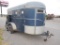 W&W 2 HORSE TRAILER, ENCLOSED, BP, TA, TACK ROOM, BUTTERFLY GATES, WOOD FLO