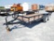 16' FLATBED TRAILER, TA, WOOD FLOOR, NEW LIGHTS/WIRING (R) NO TITLE