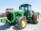 JD 8320 TRACTOR, MFWD, C & A, 3 PT. PTO, REAR DUALS, TRIPLE HYD., SHOWS 1,0