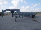 GN BALE WAGON, 14 BALE, SIDE BY SIDE BALE TRAILER, TRIPLE AXLE, BRAKES AND