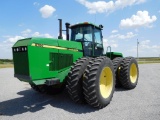 1992 JD 8760 TRACTOR, CAB & AIR, TRIPLE HYD. WEIGHTS, DUALS, SHOWS 7138 HRS