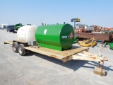 20' UTILITY TRAILER, BP, TA, 12 PLY TIRES W/500 GAL.DIESEL TANK W/GAS TRANS