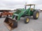 1964 JD 4020 TRACTOR, DSL, 3 PT., PTO, POWER SHIFT W/DUAL LOADER & BUCKET,