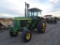 1977 JD 4630 TRACTOR, C & A, 3 PT., PTO, QUAD RANGE, 20.8 X 38, SHOWS 79 HR