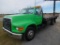 1998 FORD F800 ROLL BACK WRECKER W/WHEEL LIFT, 5 SPD., CUMMINS 6 CYL. DSL.