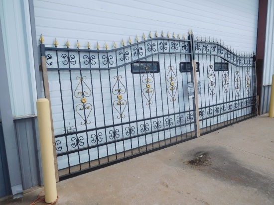 SET OF  2 -10' DECORATIVE IRON GATES