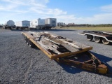 20' + 3' DOVE TAIL FLATBED TRAILER, PULL OUT RAMPS, TRIPLE AXLE, PINTEL HIT