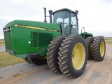 1992 JD 8760 TRACTOR, C & A, DUALS, 12 SPD., TRIPLE HYD., QUAD RANGE, SHOWS