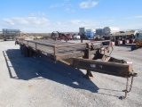 1990 CMI FLATBED TRAILER, 24' + 5' DOVE TAIL, PINTLE HITCH, 20,000 LB. GVW,