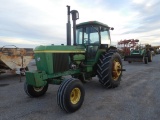 1977 JD 4630 TRACTOR, C & A, 3 PT., PTO, QUAD RANGE, 20.8 X 38, SHOWS 79 HR