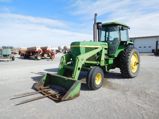 1973 JD 4630 TRACTOR, C&A, QUAD RANGE, 3PT, PTO, DUAL HYD., 20.8X38 W/ JD14