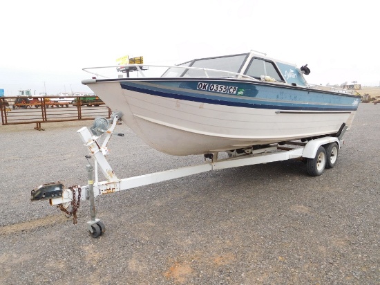 "1985 SYLVAN 21'  OFFSHORE BOAT, INBOARD MERCRUISER 4 CYL. 2.5 LITER ENGINE