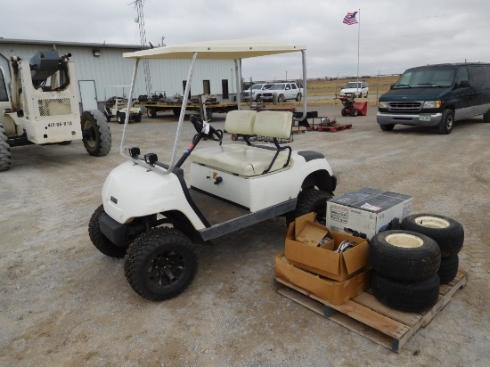 2000 YAMAHA GOLF CART, GAS, 5" LIFT KIT, NEW CUSTOM TIRES & WHEELS, W/EXTRA