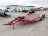 CHALLENGER 7' X 18'  CAR  HAULER TRALER, TA, DOVE TAIL, RAMPS, NEW SPARE TI