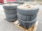 11R22.5 MOUNTED TIRES, 10 HOLE PILOT WHEELS, STEEL, 50% OR LESS ***SOLD TIM