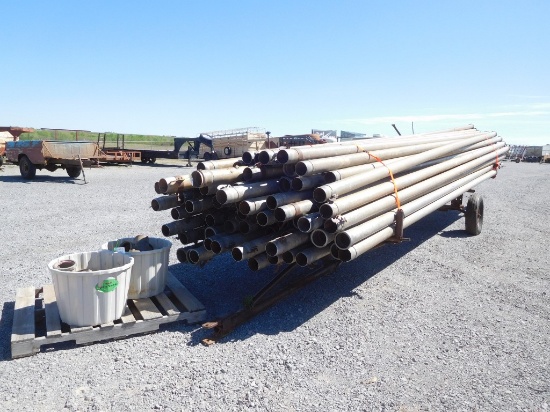 5" X 30' ALUM. MAINLINE IRRIGATION PIPE, W/ FITTINGS  ***SOLD TIMES THE MON