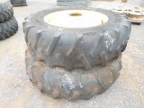 18.4R 38 TIRES W/JD RIMS **SOLD TIME THE MONEY**