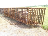 24' HEAVY DUTY FREE STANDING PANELS, ONE WITH 6' GATE***SOLD TIMES THE MONEY**