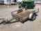 5' X 8' STEEL UTILITY TRAILER, TILT BED, WOOD FLOOR, SA, BP