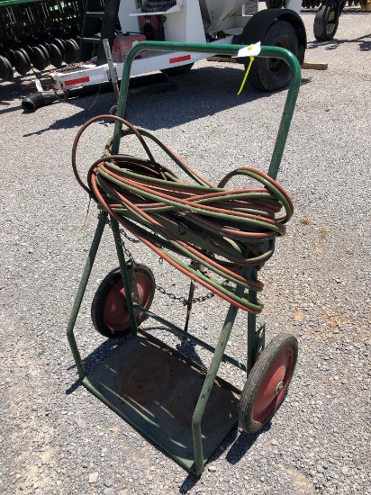 OXYGEN/ACT. CART W/ HOSES & GUAGES