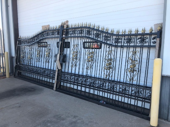 SET OF 2 - 10' DECORATIVE WROUGHT IRON GATES