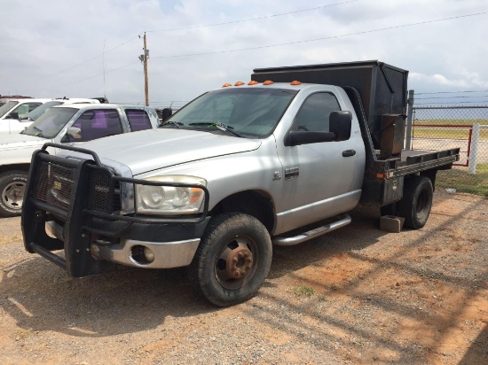 2007 DODGE RAM 3500 HD SLT PICKUP, 4X4, CUMMINS TURBO DSL.,
