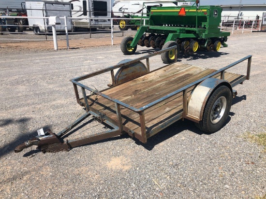 5' X 8' STEEL UTILITY TRAILER, TILT BED, WOOD FLOOR, SA, BP